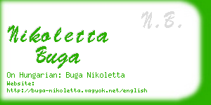 nikoletta buga business card